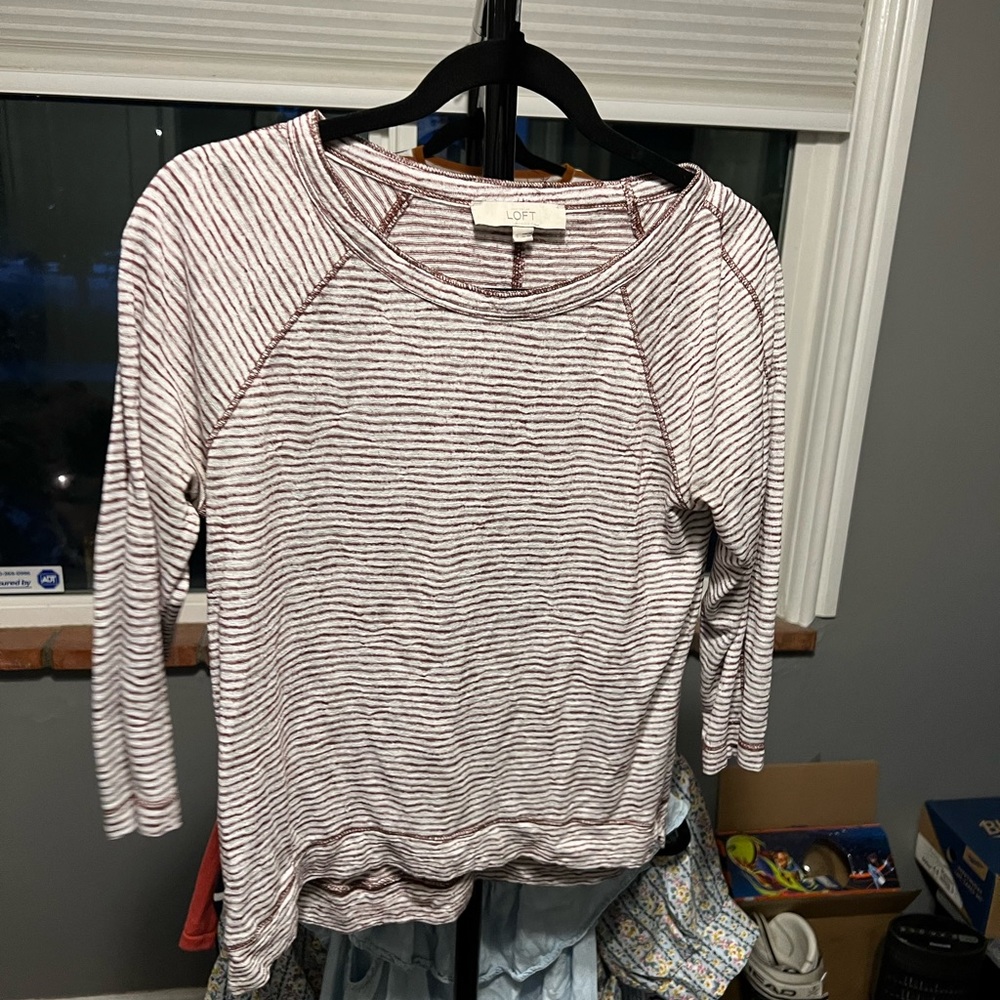 Loft a s stripped long sleeve